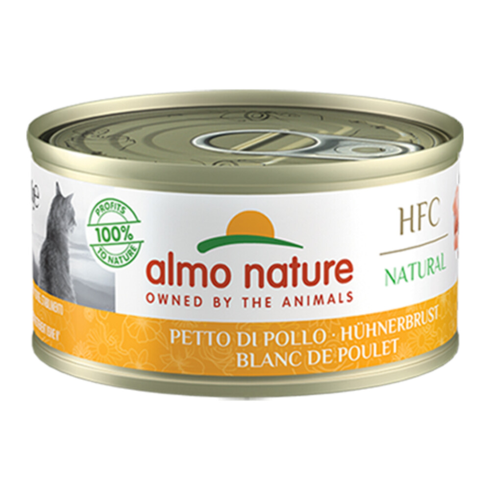 24x Almo Nature HFC Natural Kattenvoer Kippenvlees 150 gr