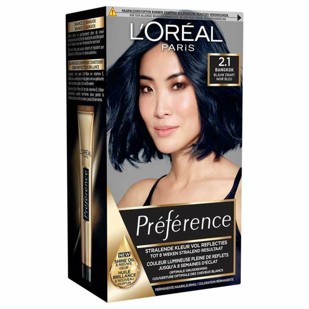 L'Oréal Préférence Permanente Haarkleuring 2.1 Blauw Zwart Plein.nl