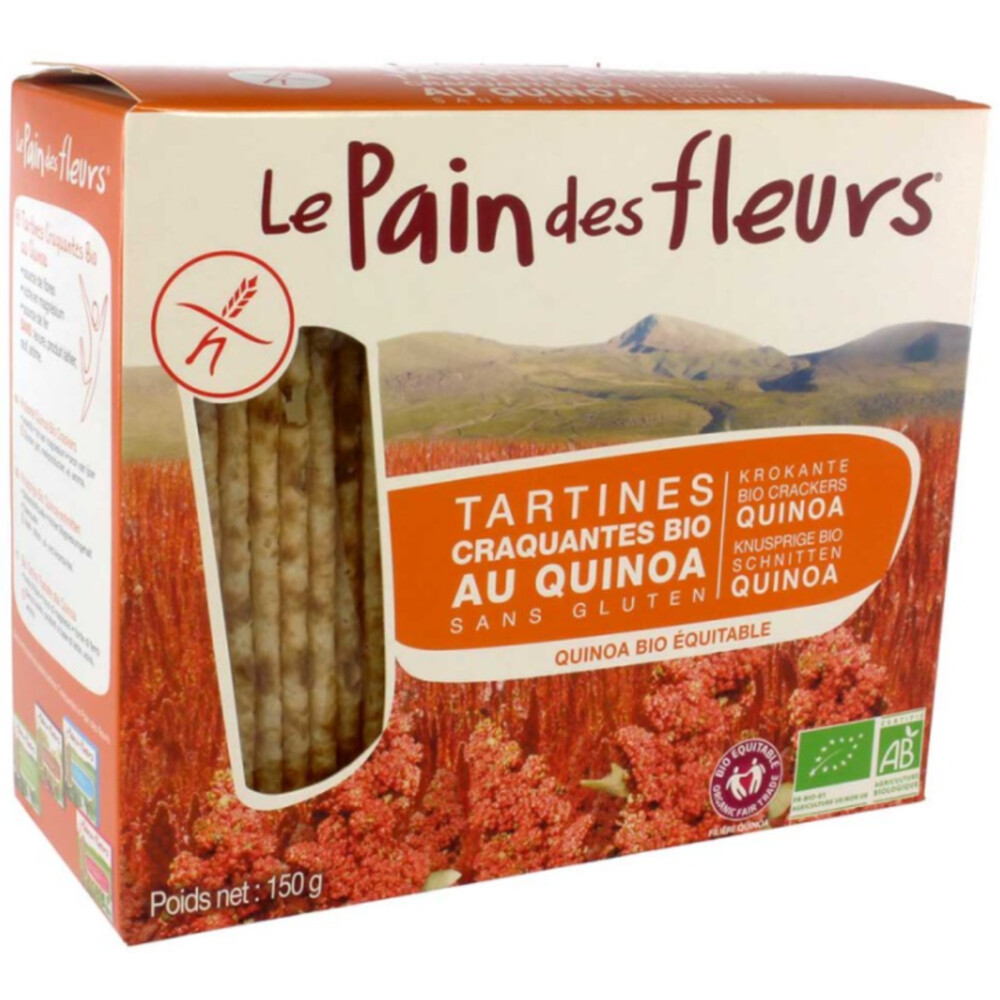 9x Pain fleur Crackers Quinoa 150 gr