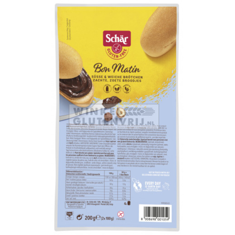 Schar Bon Matin Zoet Broodje 200 gr