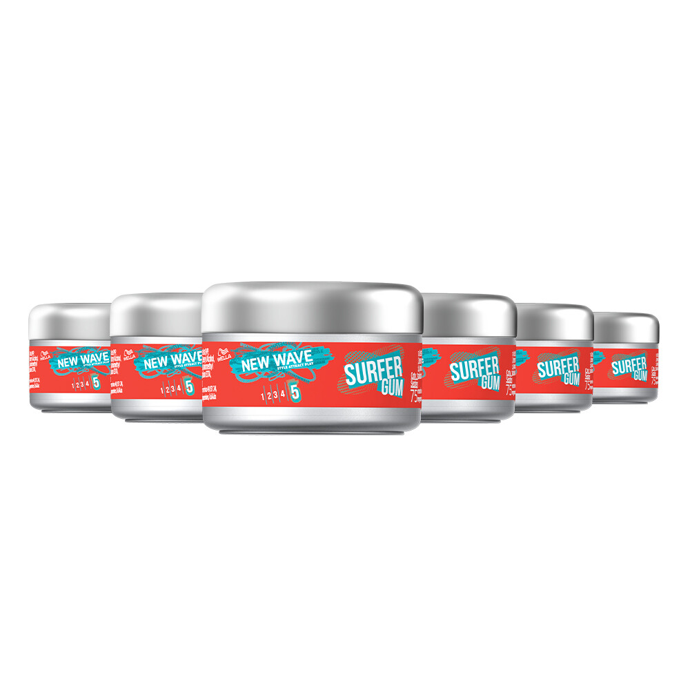 6x Wella New Wave Ultimate Effect Surfer Gum 75 ml