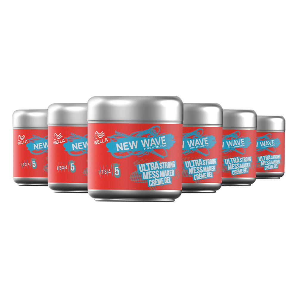6x Wella New Wave Power Mess Constructor Cream 150 ml