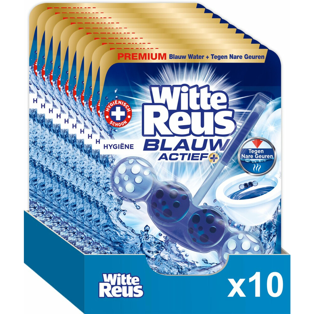 10x Witte Reus Toiletblok Blauw Actief Hygiëne