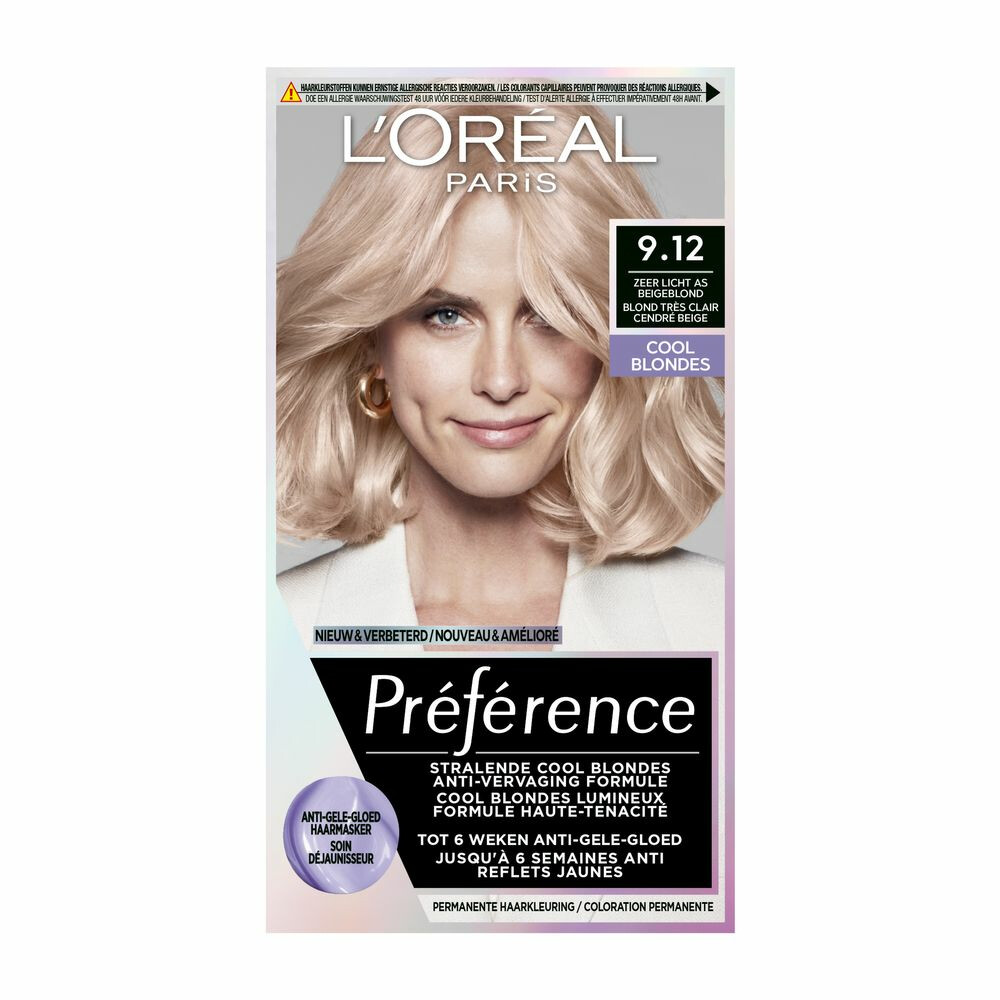 6x L'Oréal Preference haarkleuring 9.12 Siberia - Cool Blondes met grote korting
