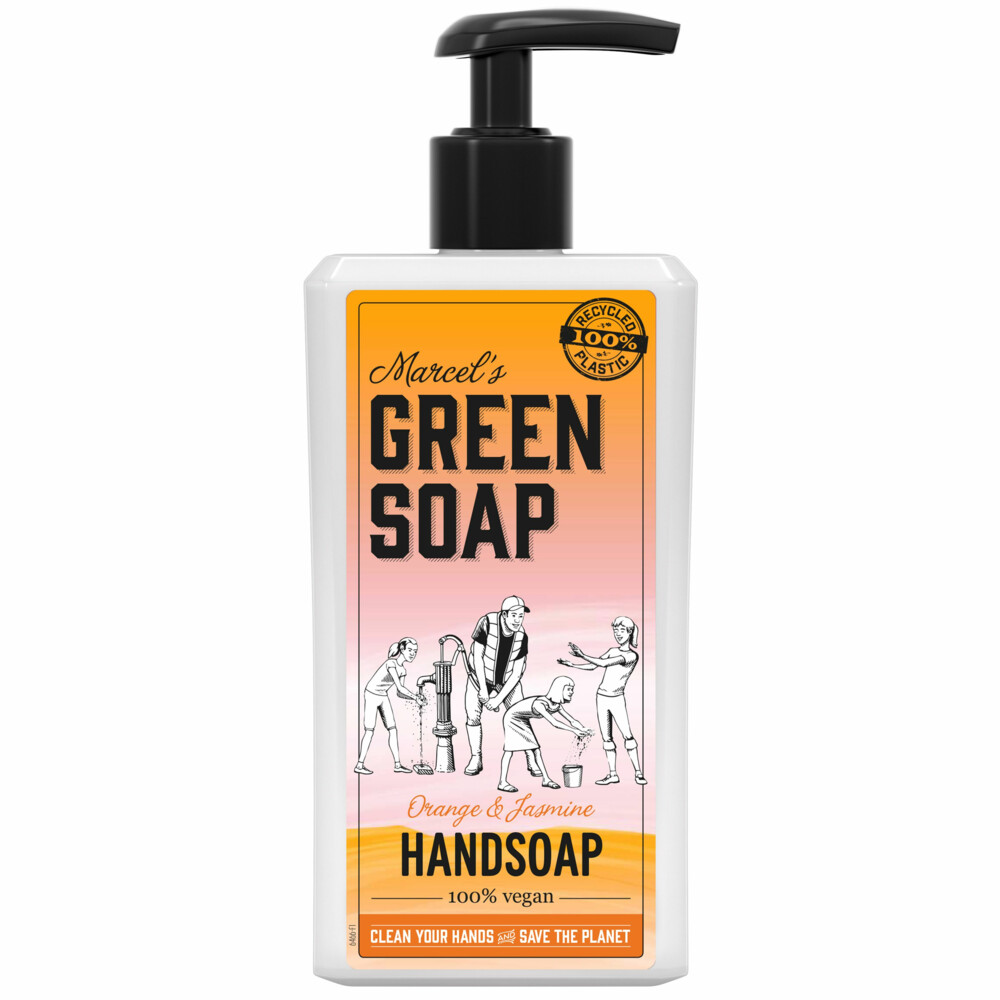 6x Marcel's Green Soap Handzeep Sinaasappel&Jasmijn 250 ml