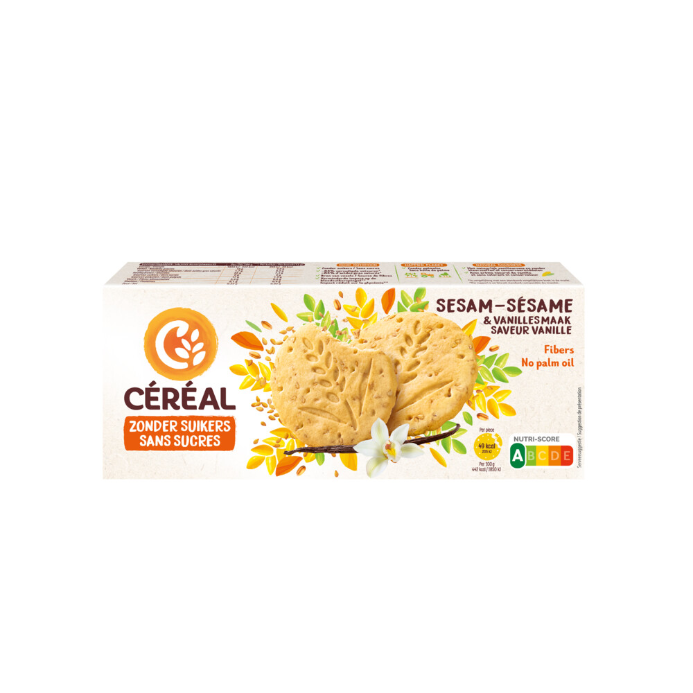 Céréal Sesamkoekjes met Vanillesmaak 132 gr