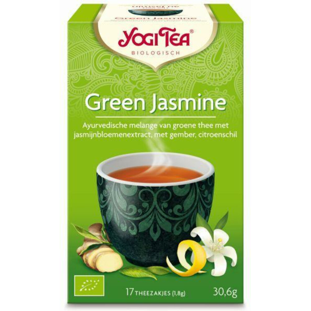 Yogi tea Green Jasmine Biologisch 17 stuks met grote korting
