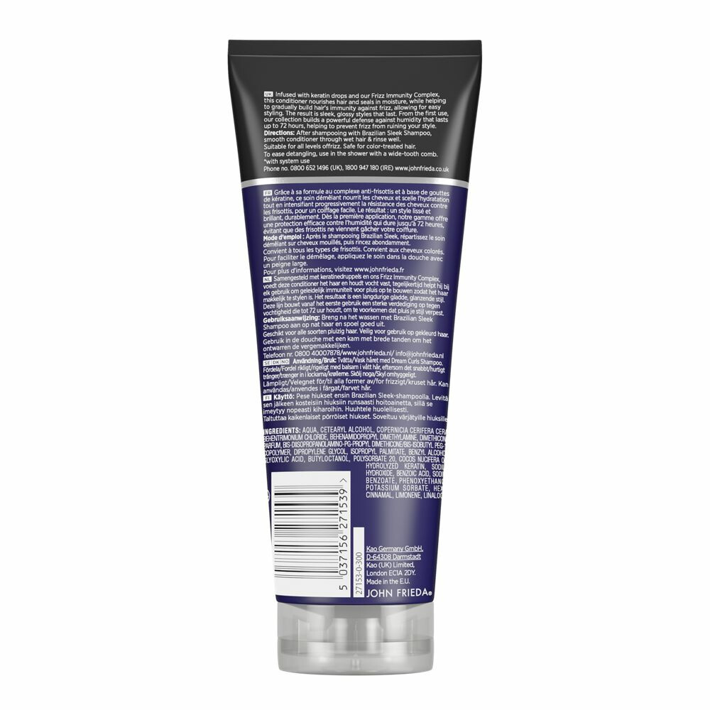 John Frieda Frizz Ease Brazilian Sleek Conditioner 250 ml Plein.nl