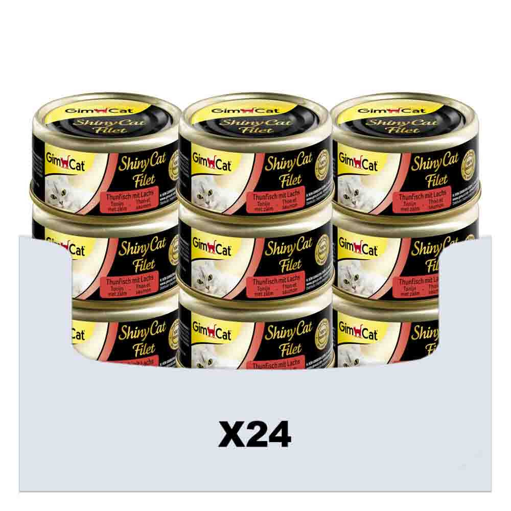 24x GimCat ShinyCat Filet  Tonijn & Zalm 70 gr