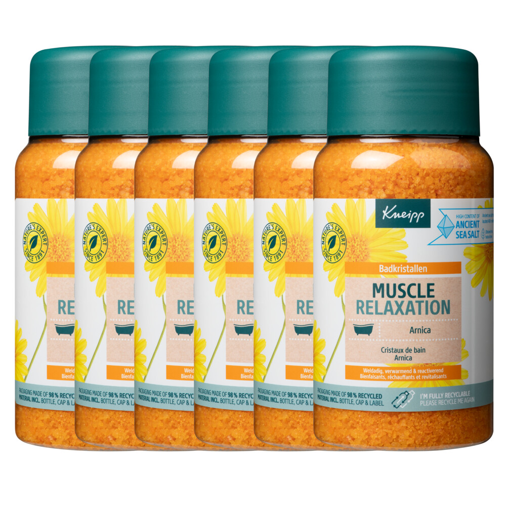 6x Kneipp Badkristallen Arnica Active 600 gr
