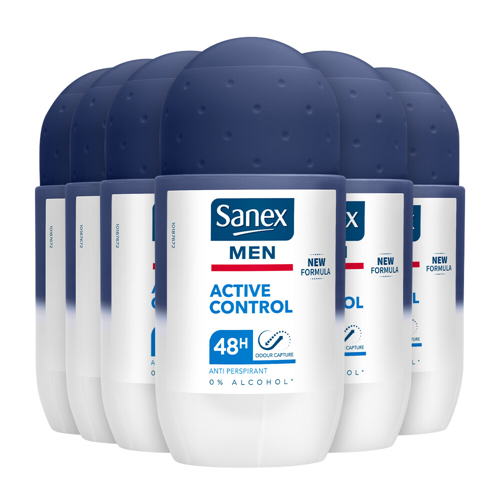 6x Sanex Deoroller Men Active Control 50 ml