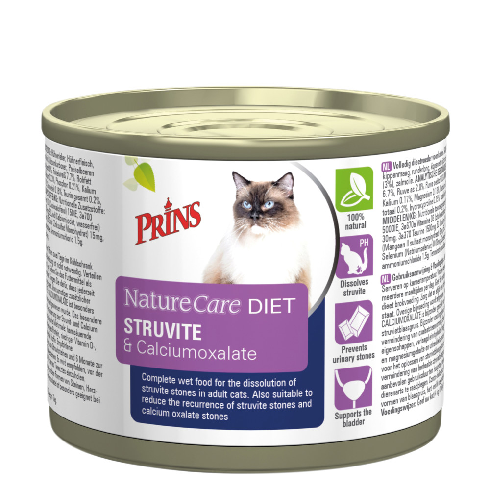 Prins NatureCare Diet Cat Struvite & Calciumoxalaat natvoer 200 gram