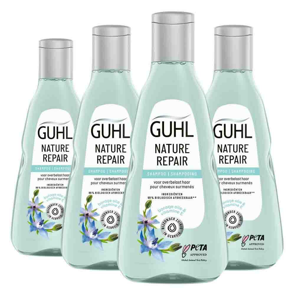 4x Guhl Nature Repair Shampoo 250 ml