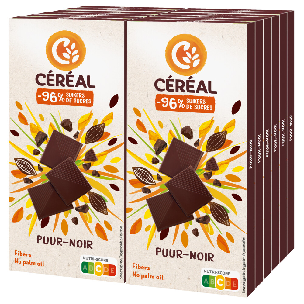 12x Céréal Chocotablet Puur 80 gr