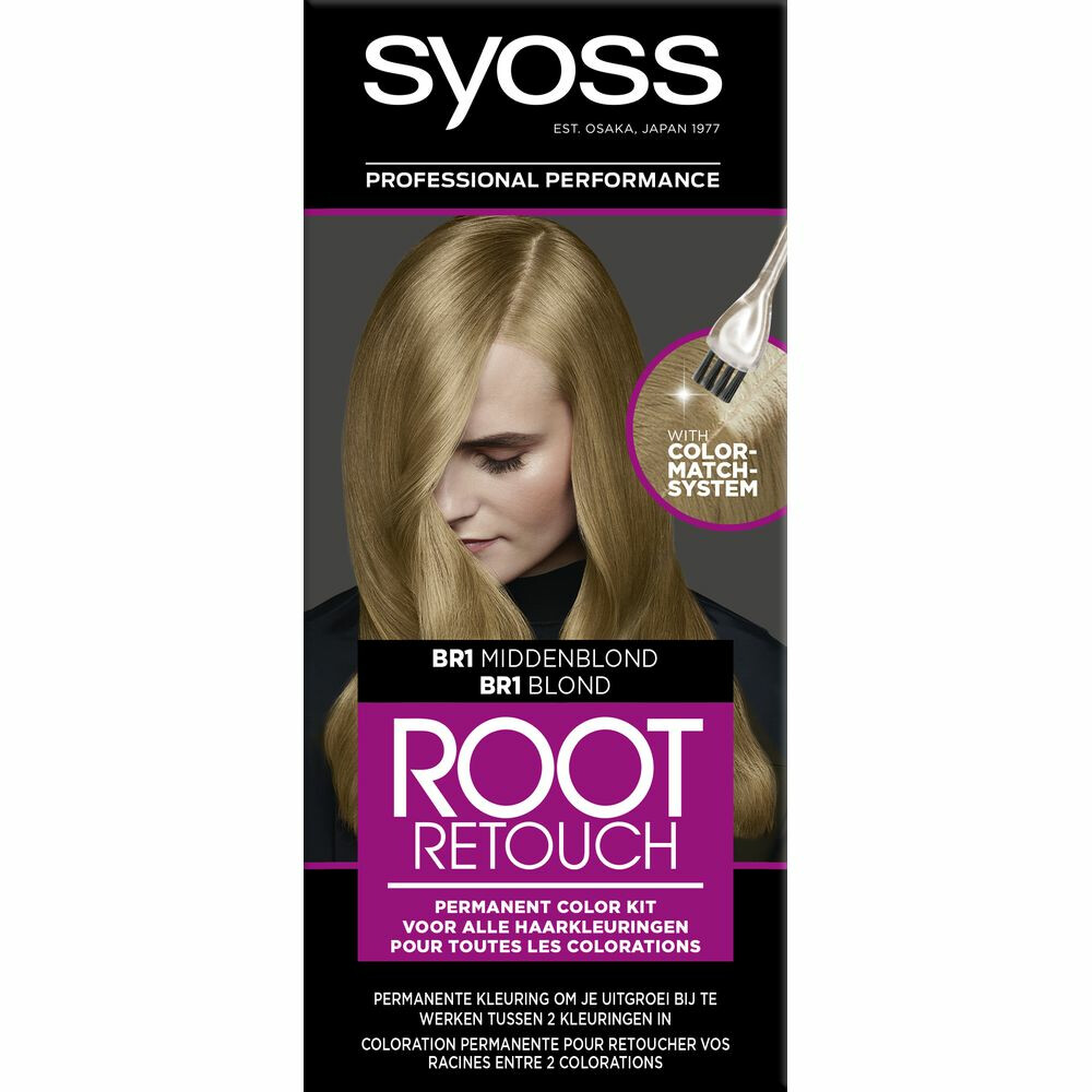 3x Syoss Root Retouch BR1 Middenblond
