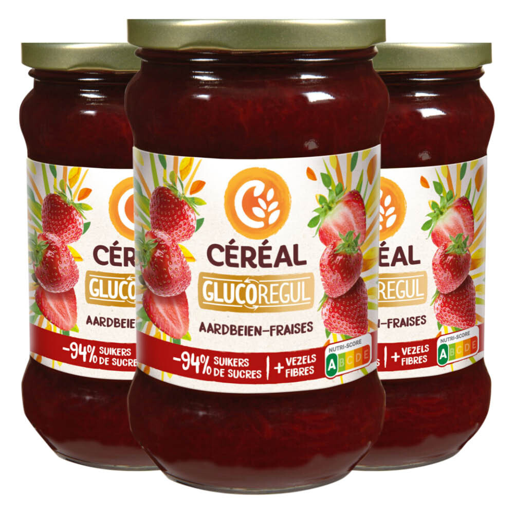 3x Céréal Jam Aardbeien 320 Gr