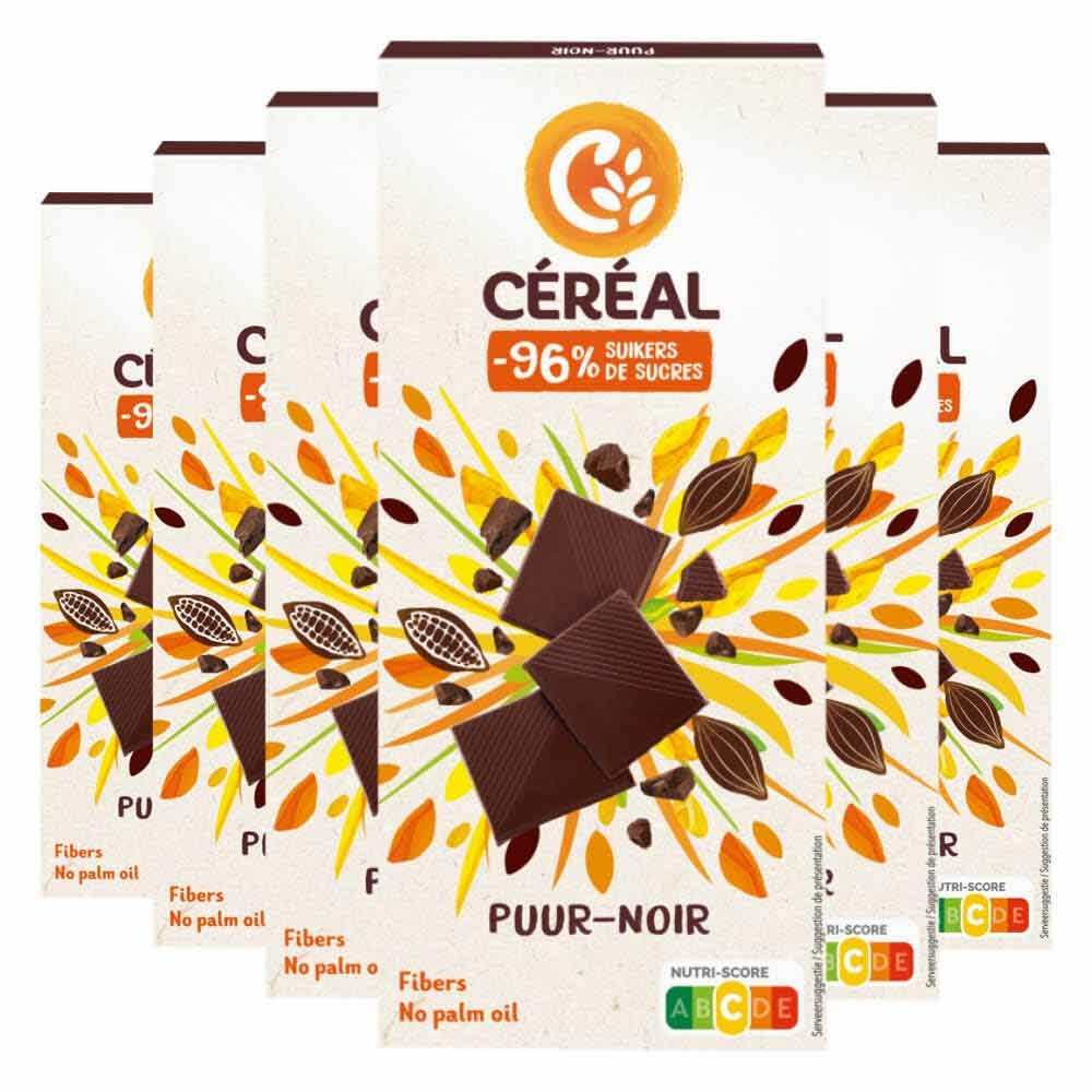 6x Céréal Chocotablet Puur 80 gr