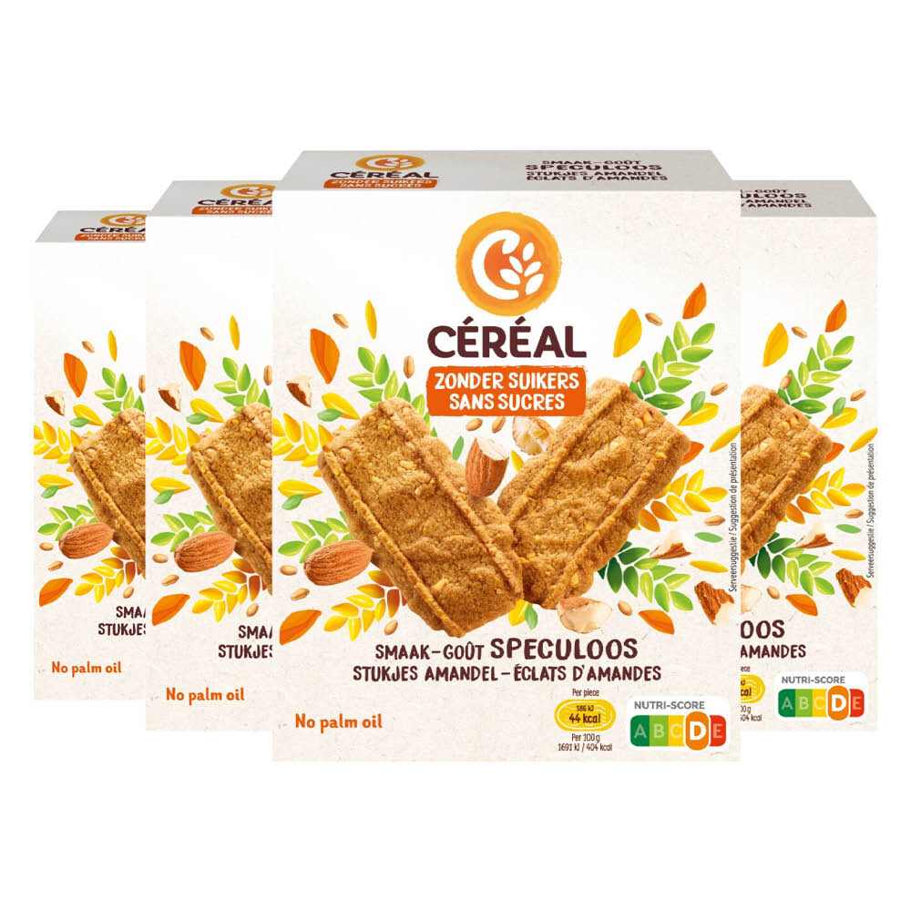 4x Céréal Speculoos met Stukjes Amandel 110 gr