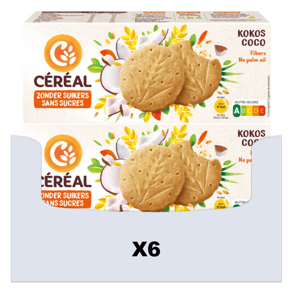 6x Céréal Kokoskoekjes 132 Gr
