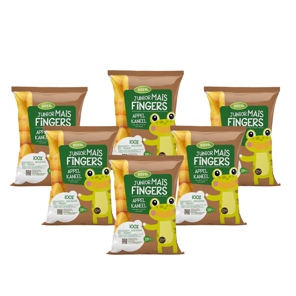 6x Sore Junior Maisfingers Appel Kaneel 35 gr
