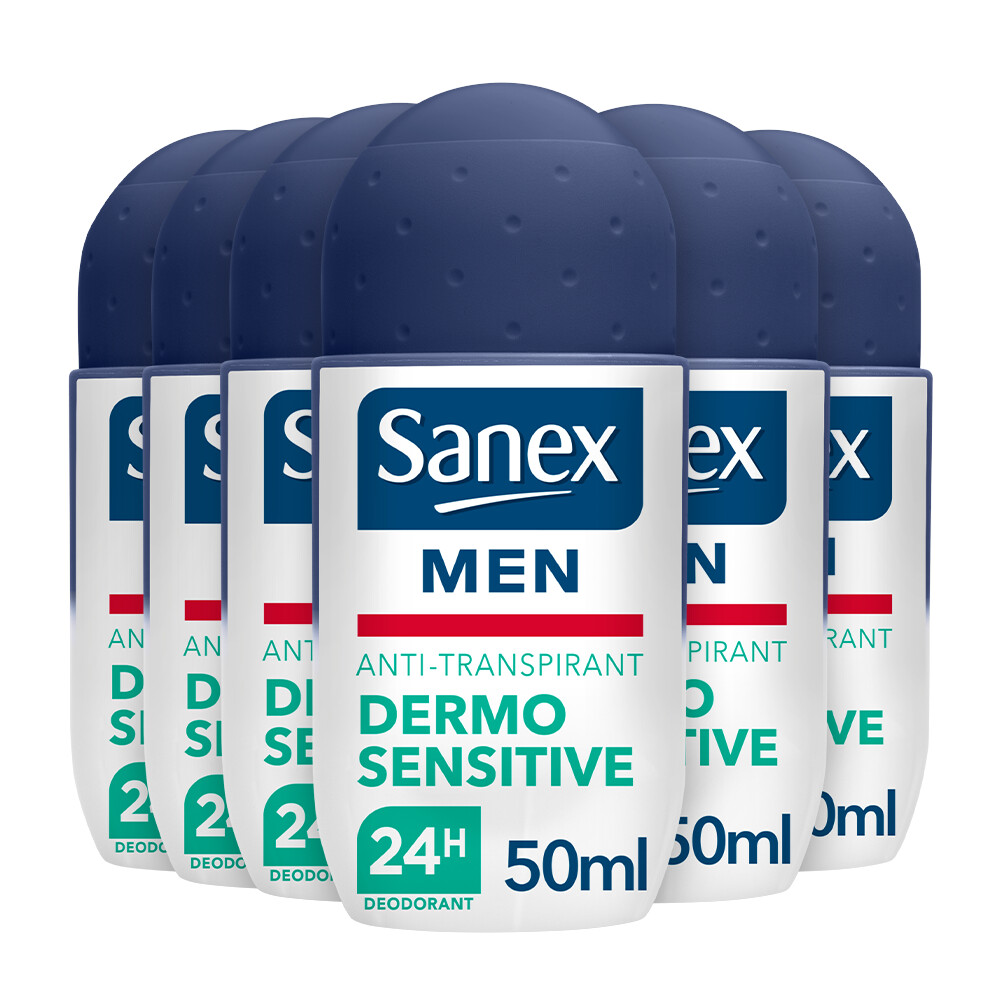 6x Sanex Deoroller Men Sensitive 50 ml