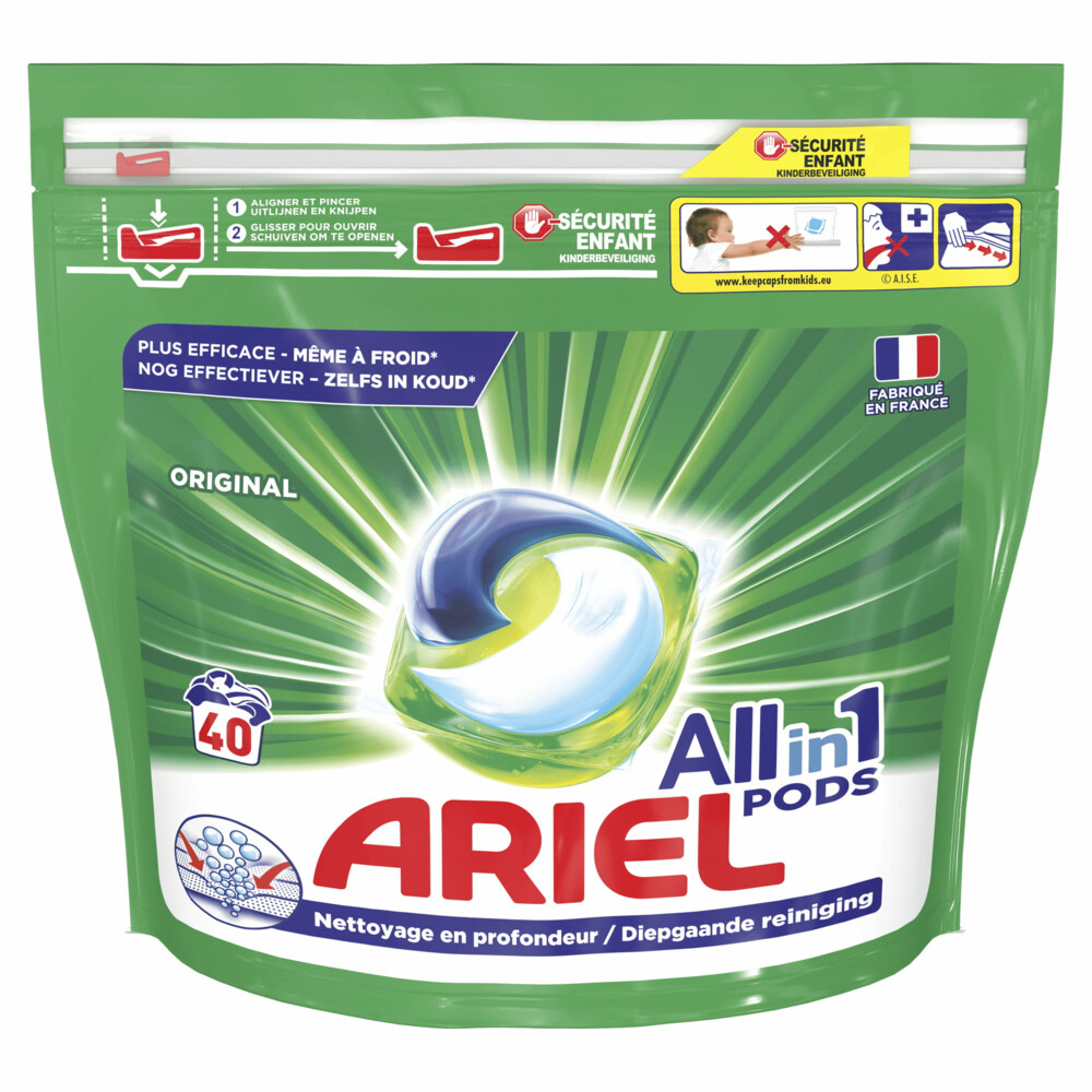 Ariel All-in-1 Pods Wasmiddelcapsules Original 40 Stuks | Plein.nl