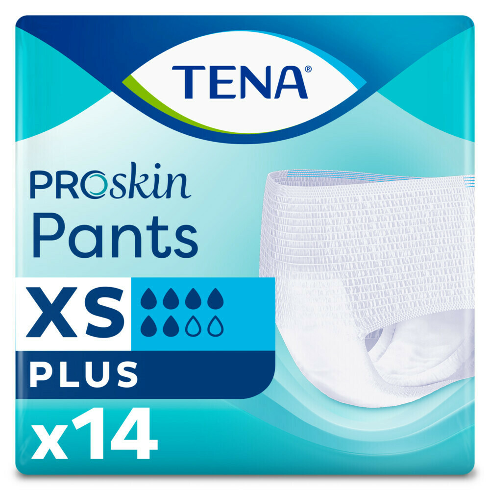 4x TENA Pants Plus Extra Small 14 stuks