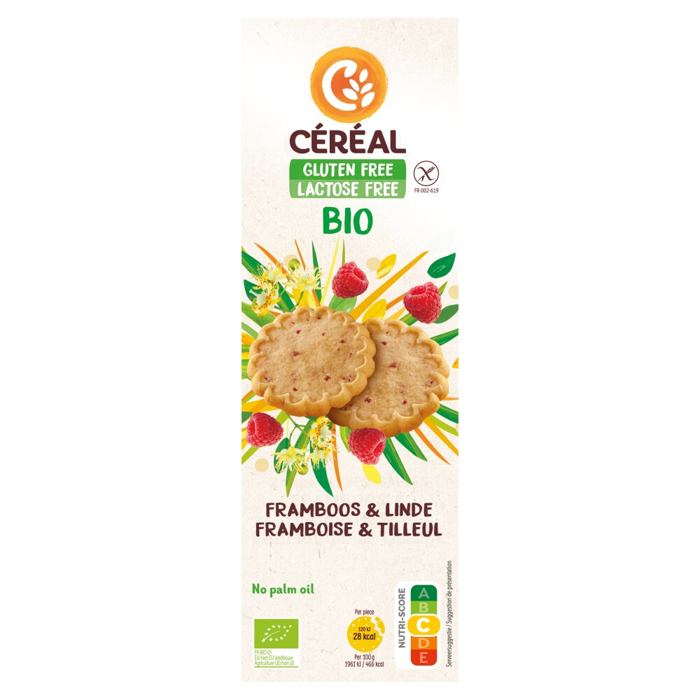Céréal Zandkoek Framboos Lindbloesem 120 gr