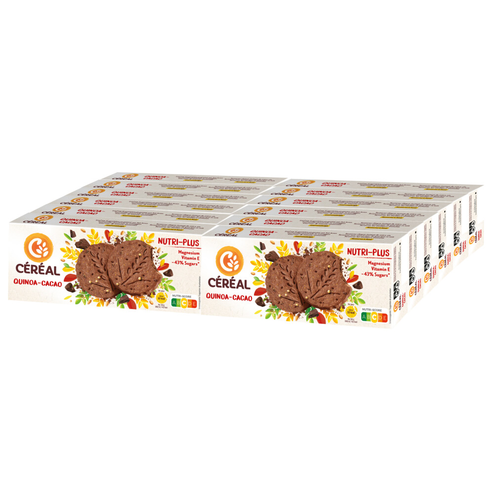 12x Céréal Koekjes Quinoa Cacao 132 gr