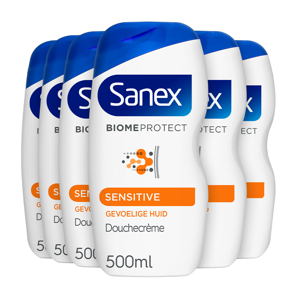 6x Sanex Douchegel Dermo Sensitive 500 ml