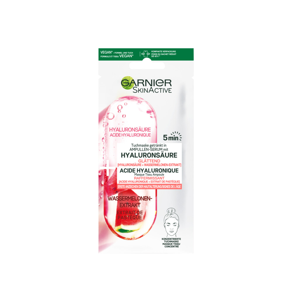 Garnier SkinActive Tissue Gezichtsmasker Watermeloen&Hyaluronzuur