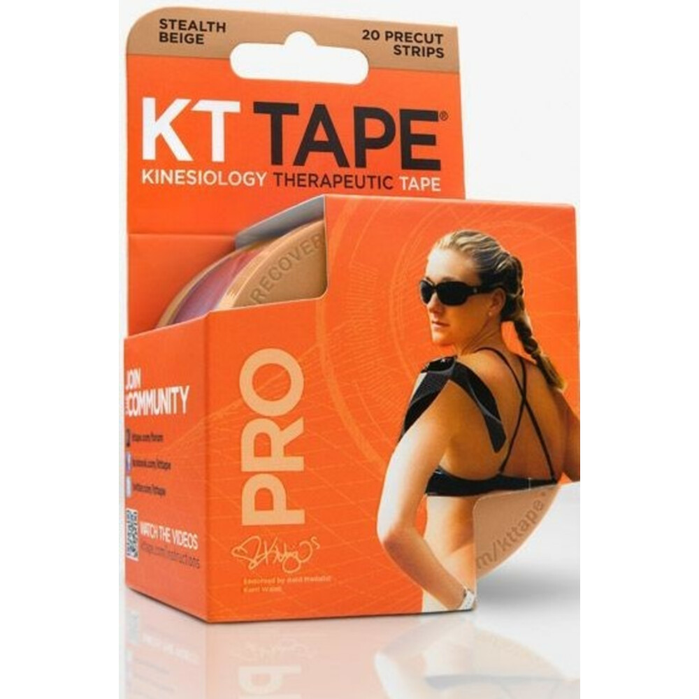 KT Tape Pro Synthetic Precut 10  Stealth Beige