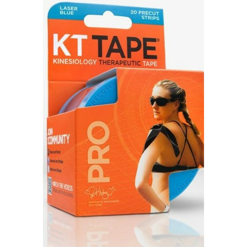 KT Tape Pro Synthetic Precut 10  Laser Blue