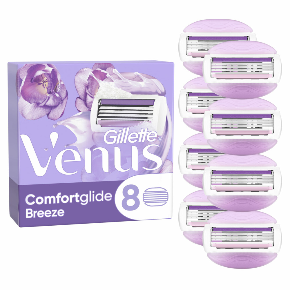 10x Gillette Venus Scheermesjes Comfortglide Breeze 8 stuks aanbieding