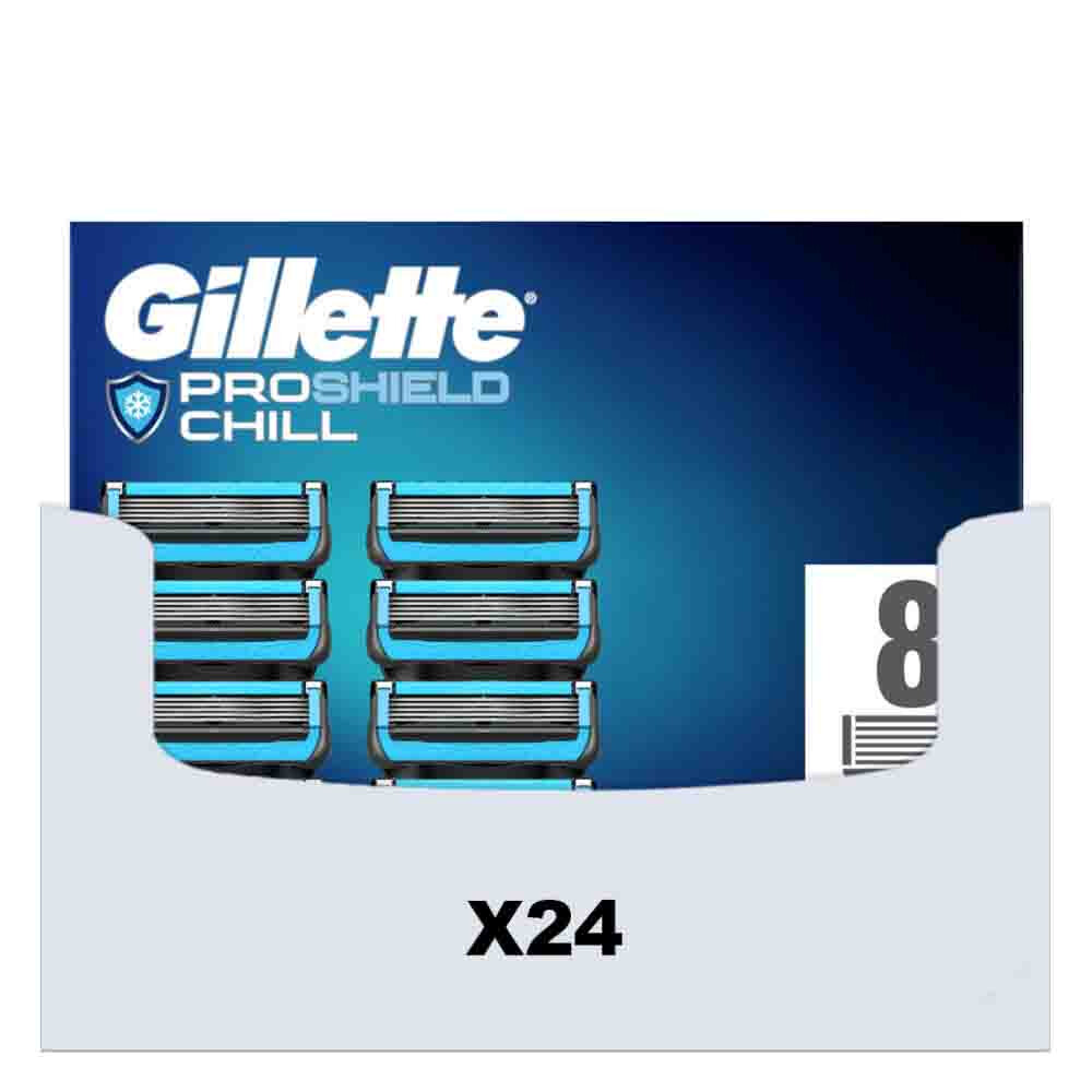 24x Gillette Scheermesjes Fusion 5 ProShield Chill 8 stuks
