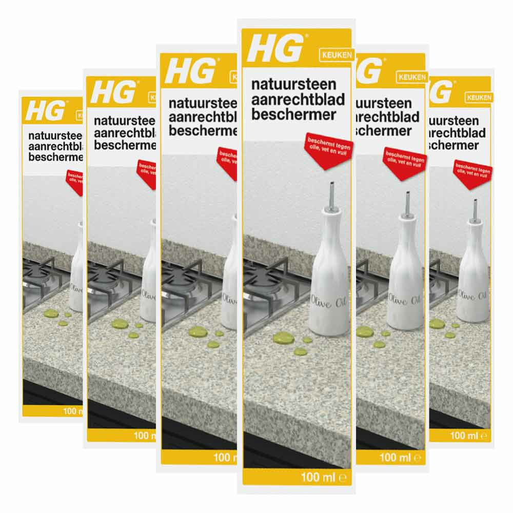 6x HG Natuursteen Aanrechtbladbeschermer 100 ml