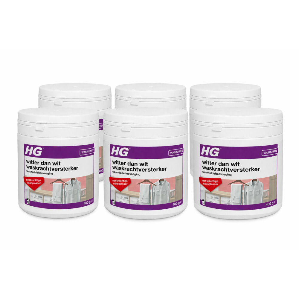 6x HG Witter Dan Wit Waskrachtversterker Met Vlekoplosser 500 gr