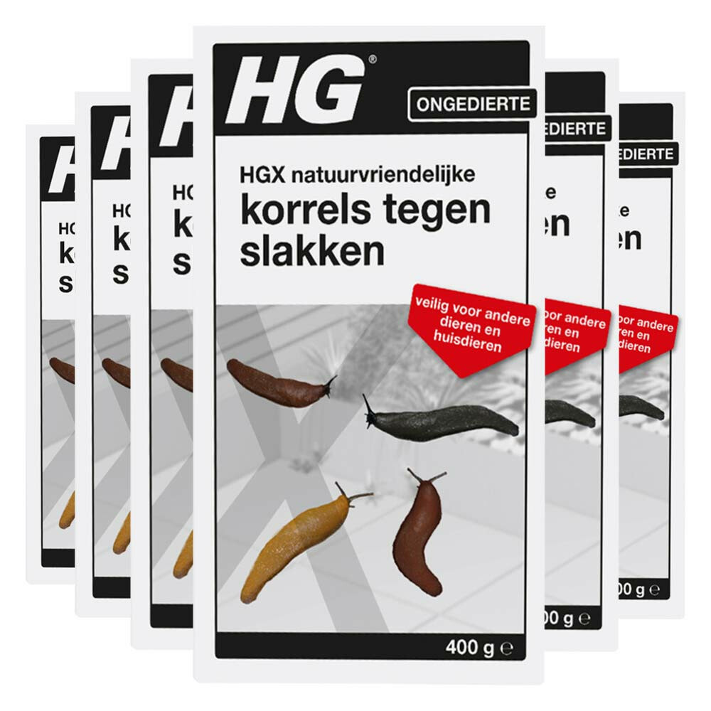 6x HG X Natuurvriendelijke Korrels Tegen Slakken 400 gr