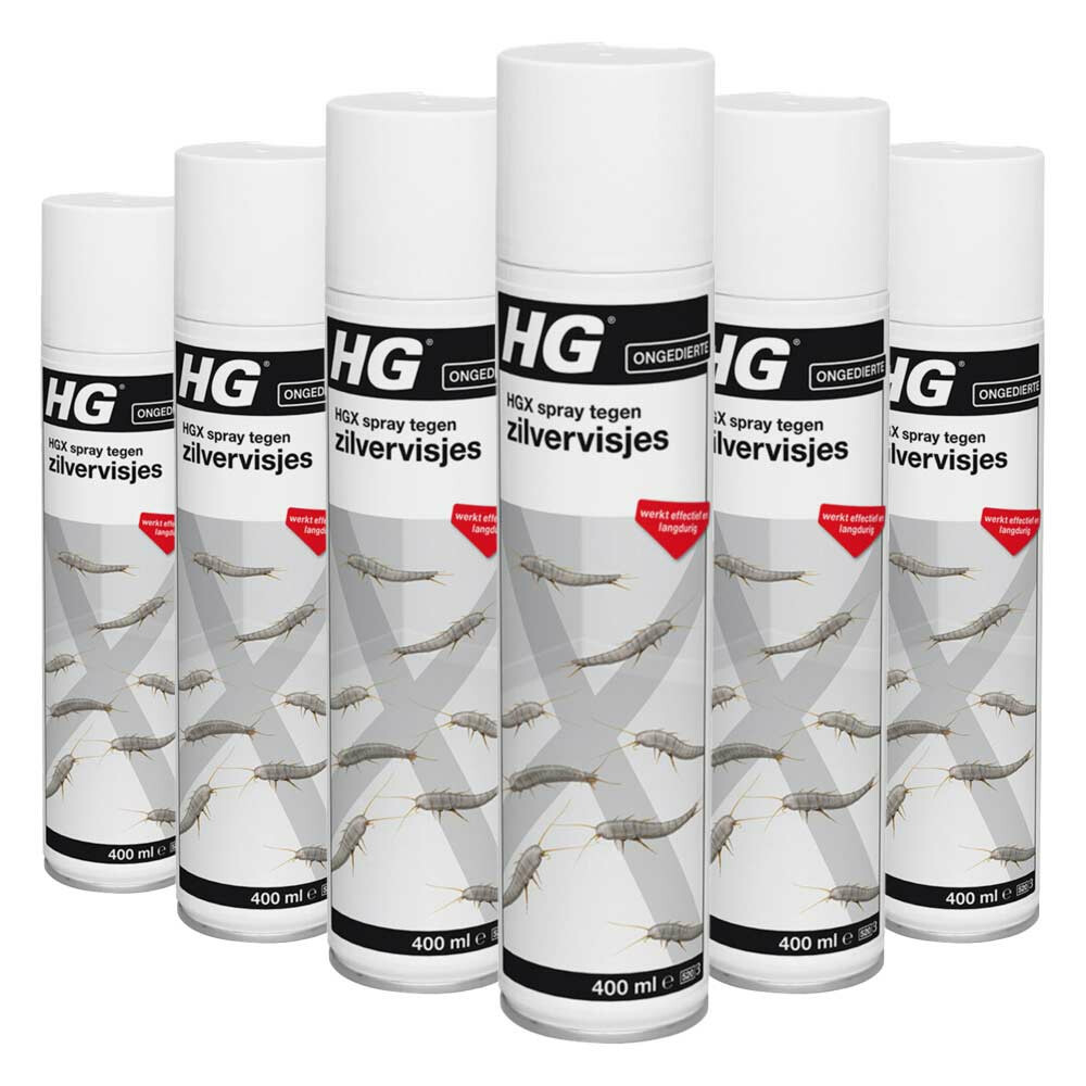 6x HG X Tegen Zilvervisjes 400 ml