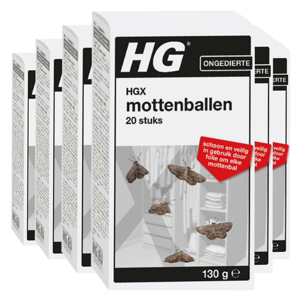 6x HG X Mottenballen 20 stuks
