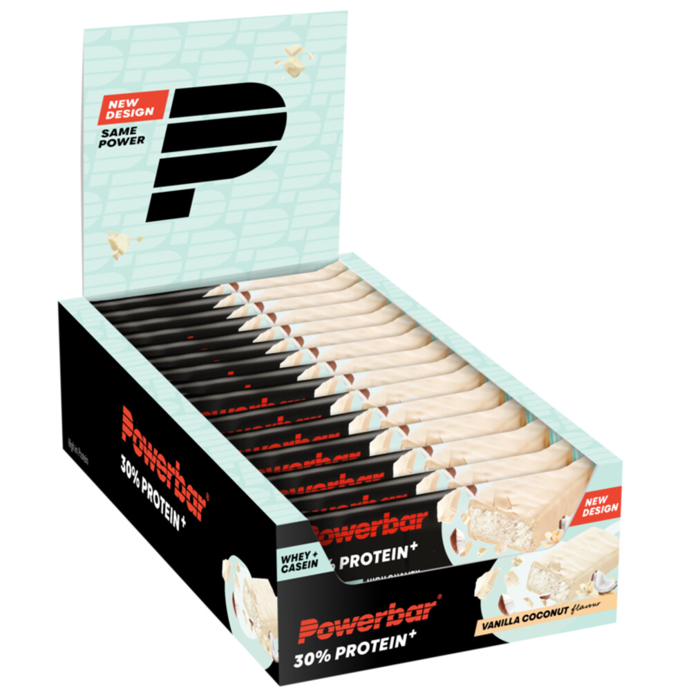 15x PowerBar Proteïne Plus 30% reep Vanilla-Coconut 55 gr