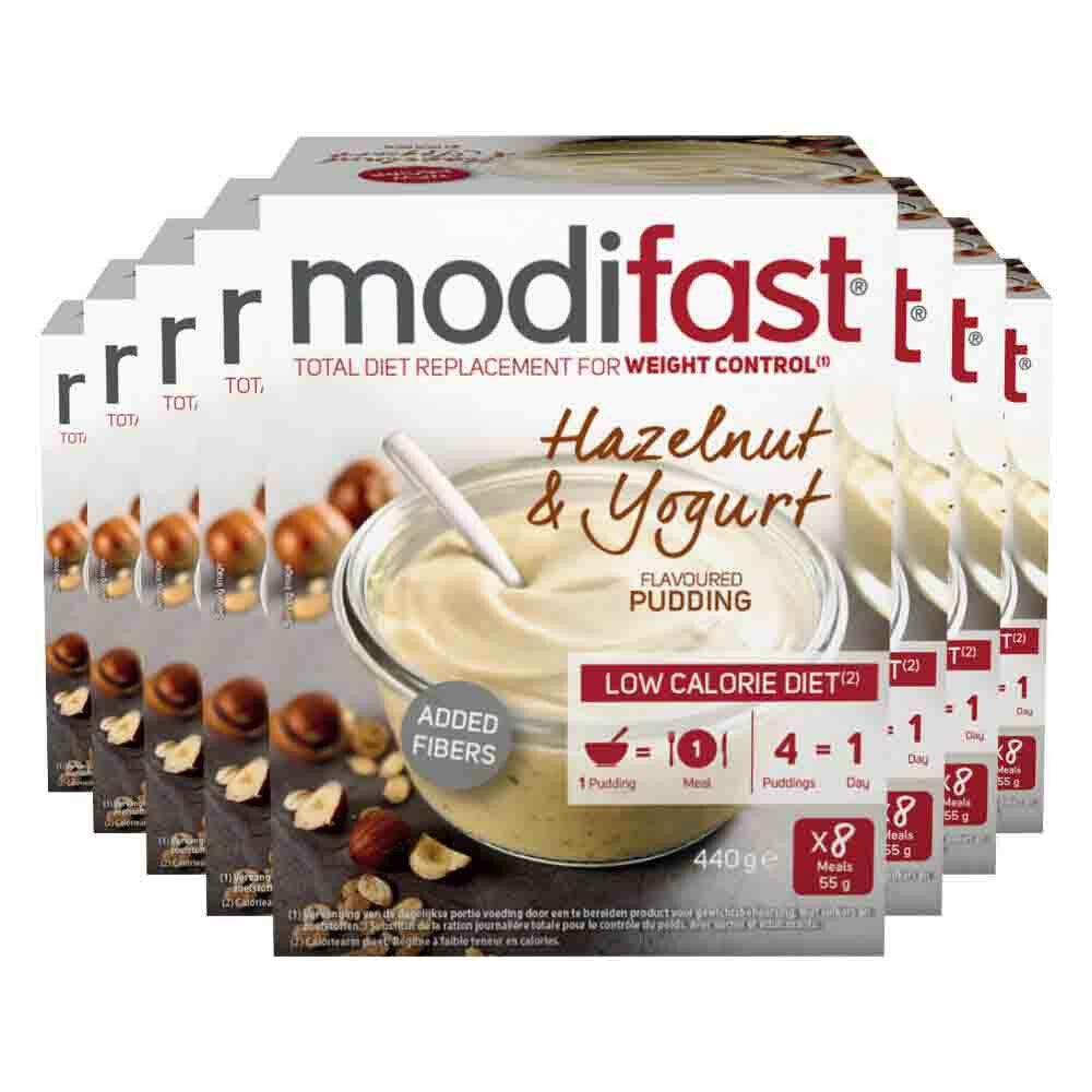 8x Modifast Intensive Pudding Yoghurt Hazelnoot 8 x 55 gr