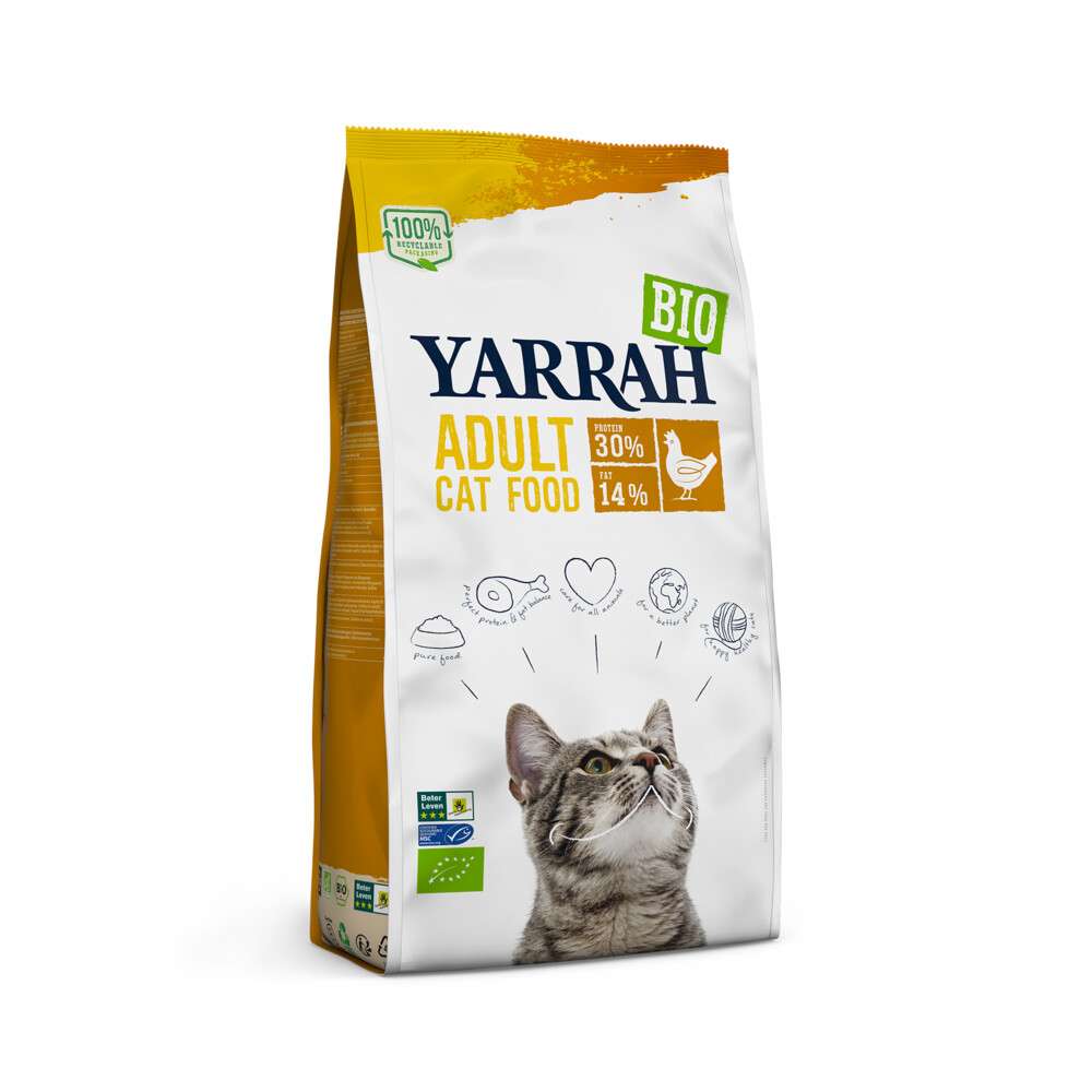 6x Yarrah Bio Kattenvoer Kip 800 gr