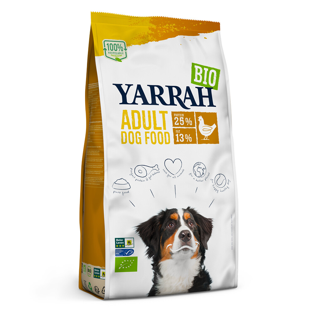 4x Yarrah Biologisch Hondenvoer Adult Kip 2 kg