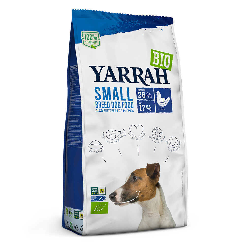 4x Yarrah Biologisch Hondenvoer Adult Small Breed Kip 2 kg