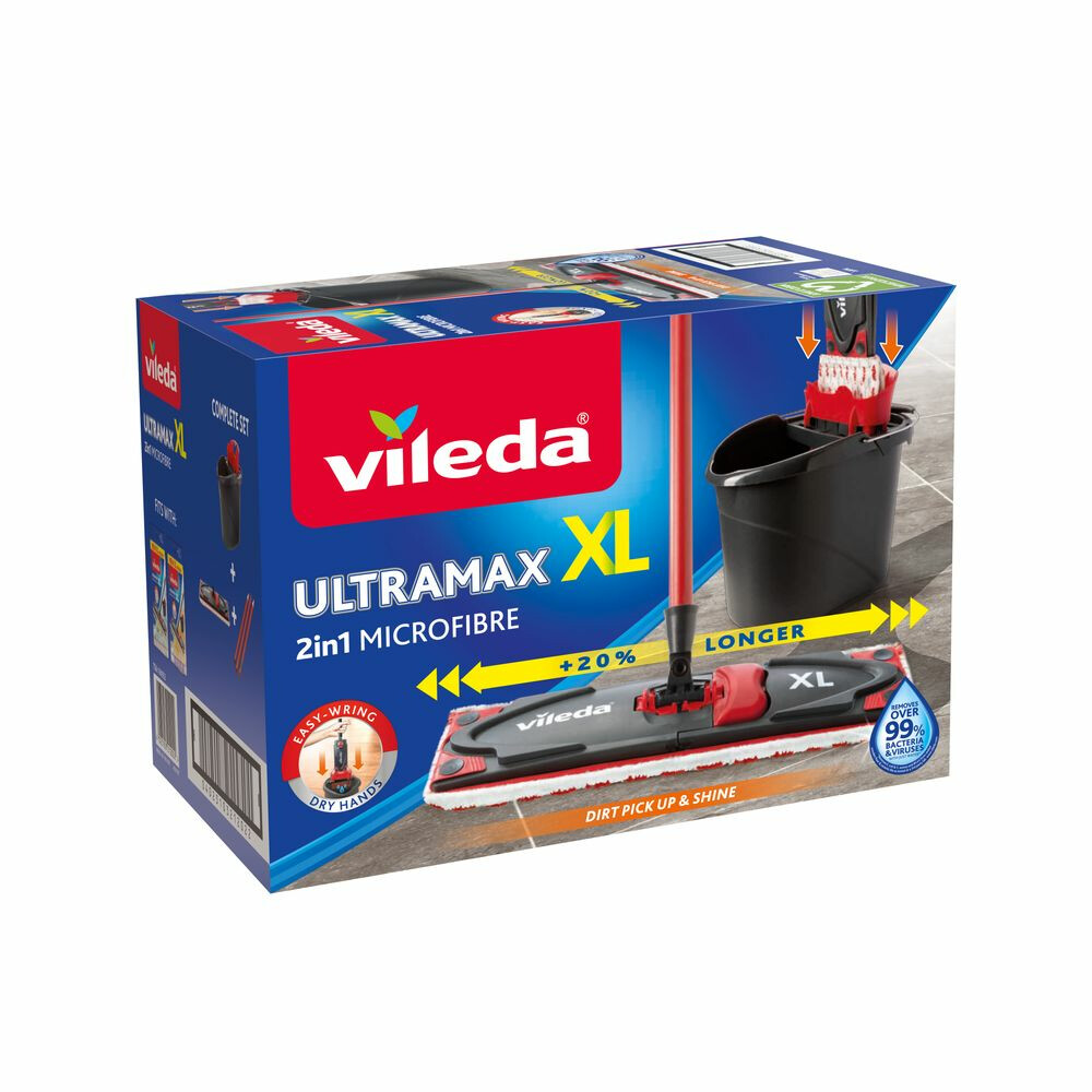 Vileda UltraMax Power 2in1 XL Compleet systeem Zwart Rood Wit