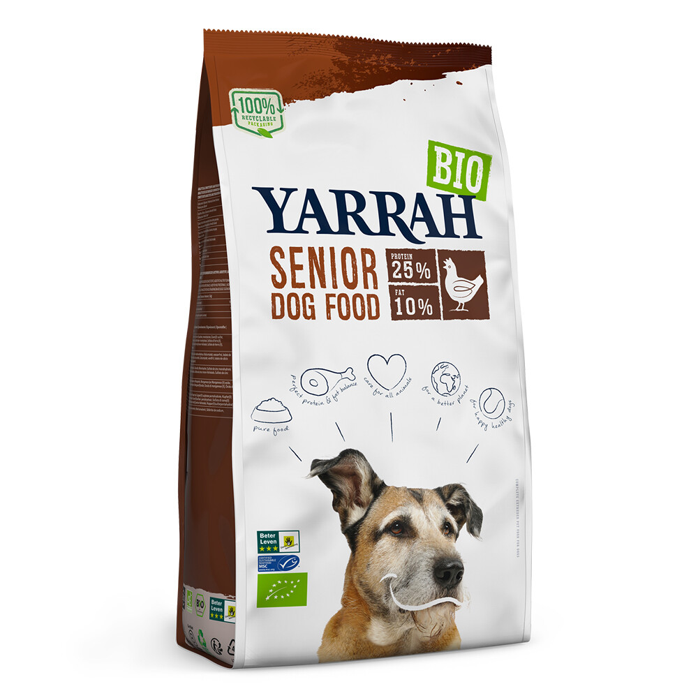 4x Yarrah Biologisch Hondenvoer Senior Kip 2 kg