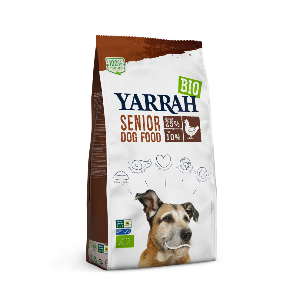 Yarrah Biologisch Hondenvoer Senior Kip 10 kg
