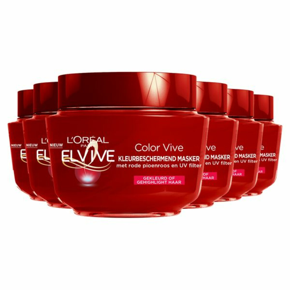 L'OrÃ©al Paris Elvive Color-Vive haarmasker 6x 300ml multiverpakking