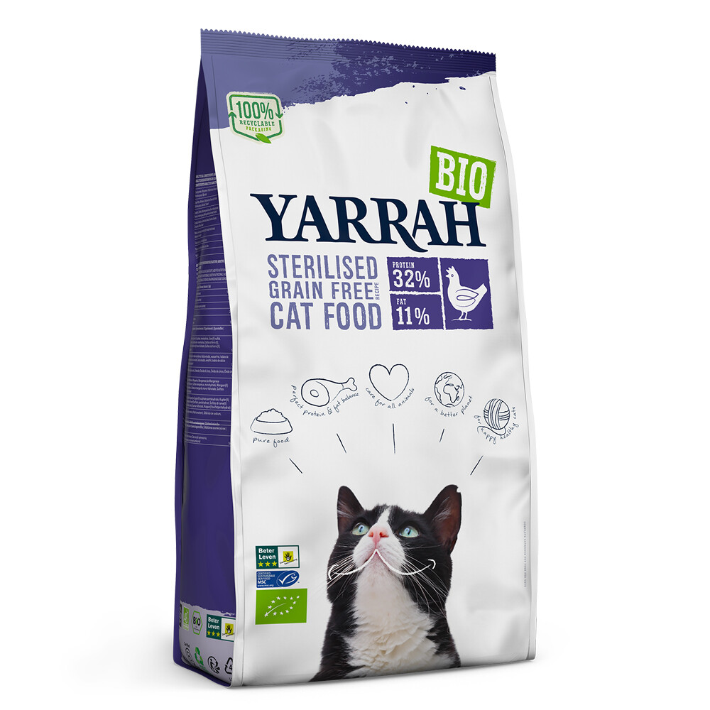 4x Yarrah Bio Kattenvoer Sterilised 2 kg
